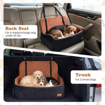 Tail & Timber Spacious Dog Car Booster Seat
