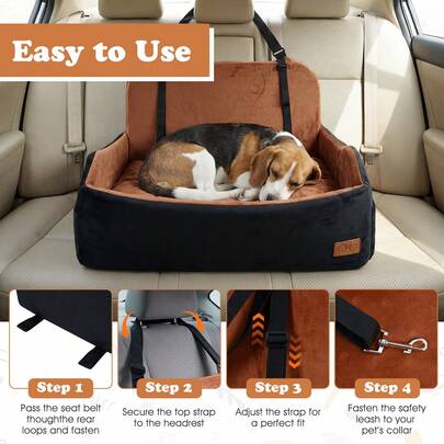 Tail & Timber Spacious Dog Car Booster Seat
