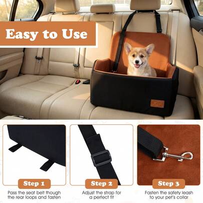 Tail & Timber Elevated Pet Car Booster Seat