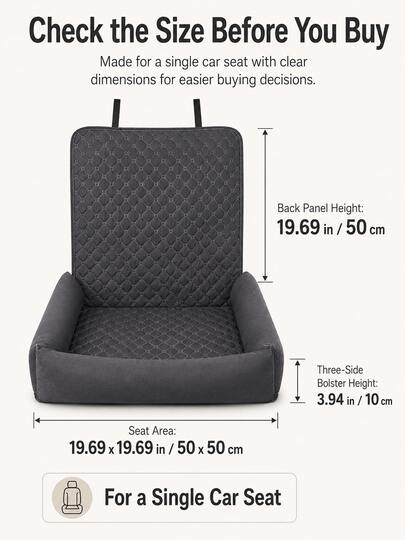 Tail & Timber Quilted Dog Car Travel Bed