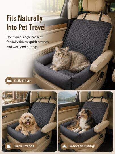 Tail & Timber Quilted Dog Car Travel Bed