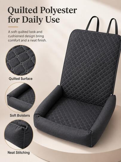 Tail & Timber Quilted Dog Car Travel Bed