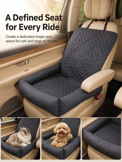 Tail & Timber Quilted Dog Car Travel Bed