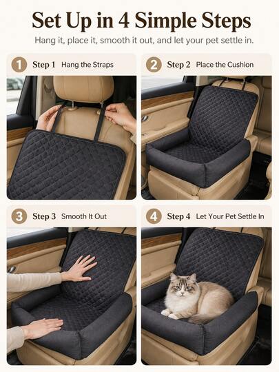 Tail & Timber Quilted Dog Car Travel Bed