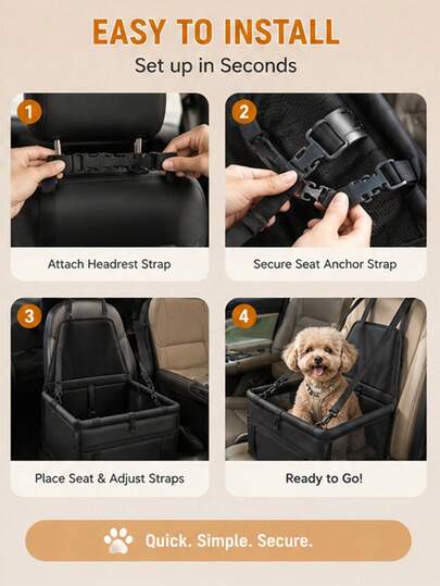Tail & Timber Travel Pet Booster Car Seat