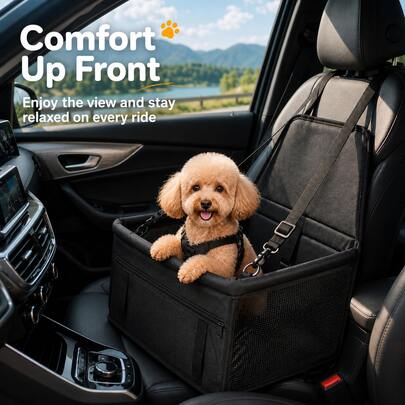 Tail & Timber Foldable Oxford Dog Car Booster Seat