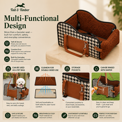 Center Console Pet Booster Car Seat