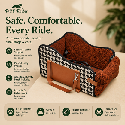 Center Console Pet Booster Car Seat