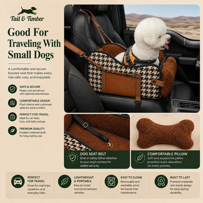 Center Console Pet Booster Car Seat
