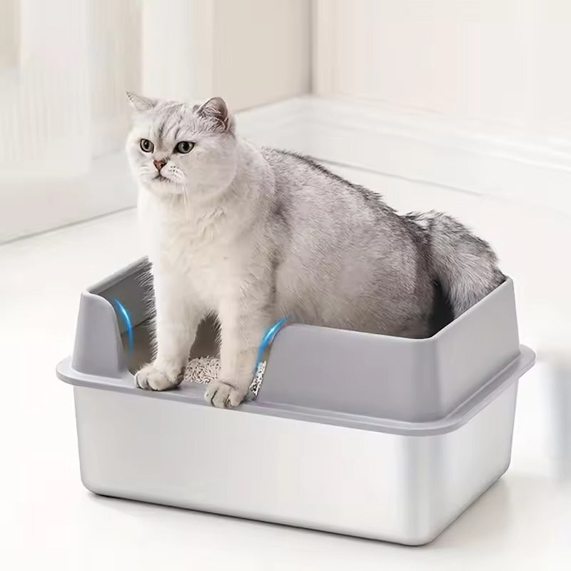 Tail & Timber™ Spacious Stainless Steel Cat Litter Box