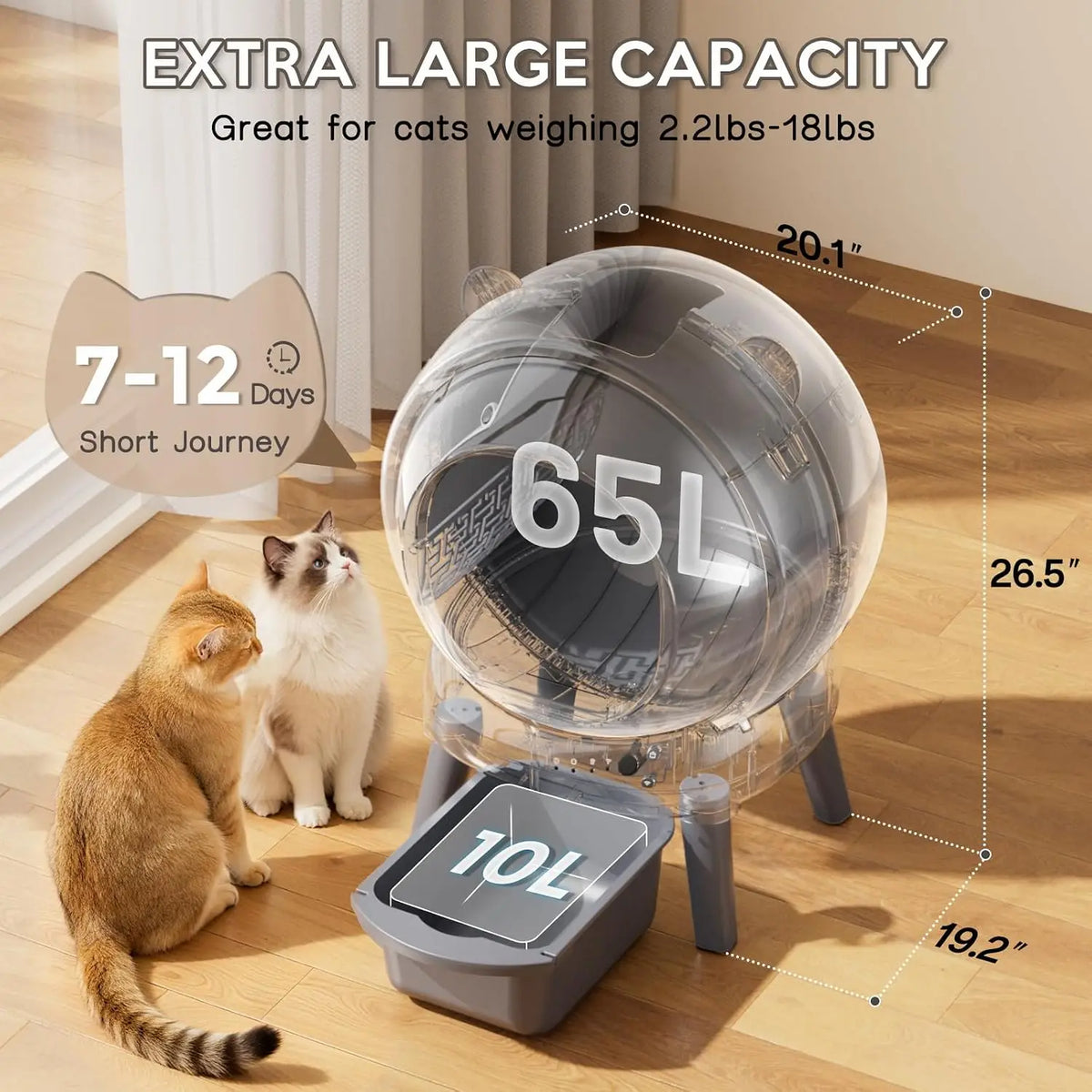 Tail & Timber Automatic Self-Cleaning Cat Litter Box