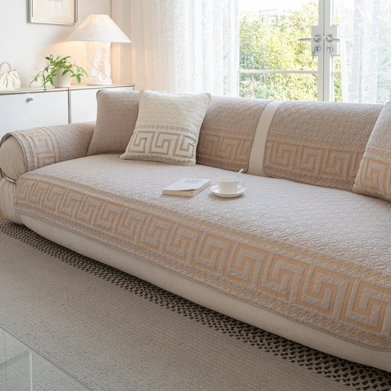 Tail & Timber™ Embroidered Anti-Scratch Pet Couch Protector