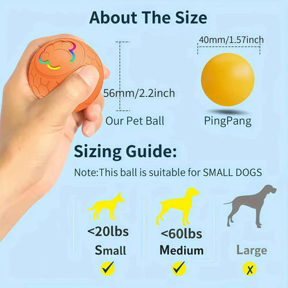 Tail & Timber RGB Interactive Bouncing Dog Ball
