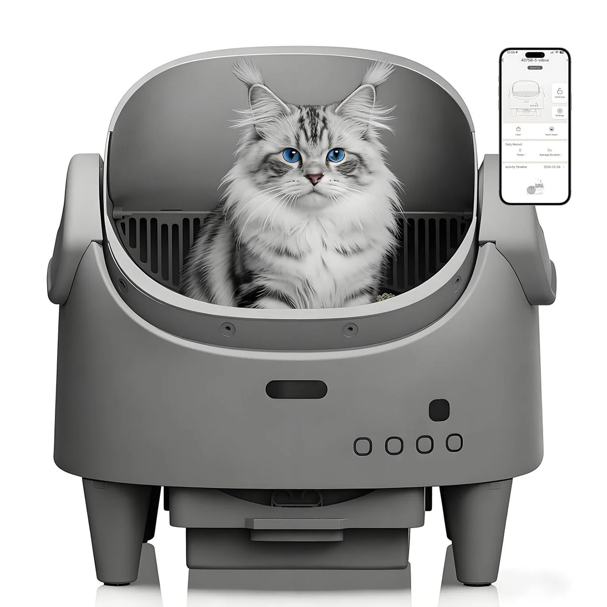Tail & Timber Smart Open-Top Automatic Cat Litter Box