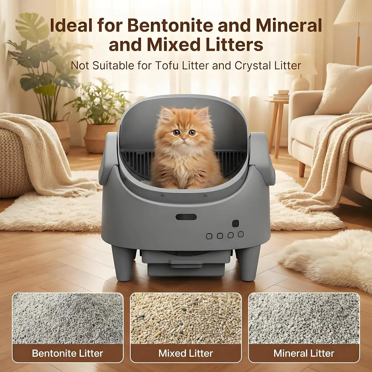 Tail & Timber Smart Open-Top Automatic Cat Litter Box