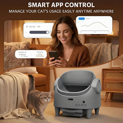 Tail & Timber Smart Open-Top Automatic Cat Litter Box