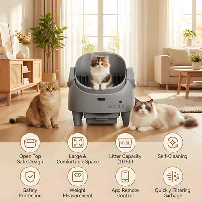 Tail & Timber Smart Open-Top Automatic Cat Litter Box