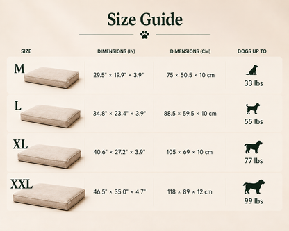 Washable Linen Dog Bed – Supportive Pillow Mat