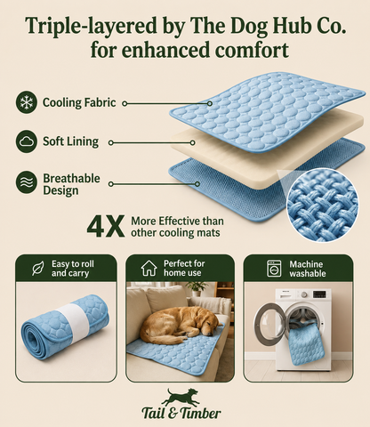 Cooling Pet Mat with Non-Slip Bottom