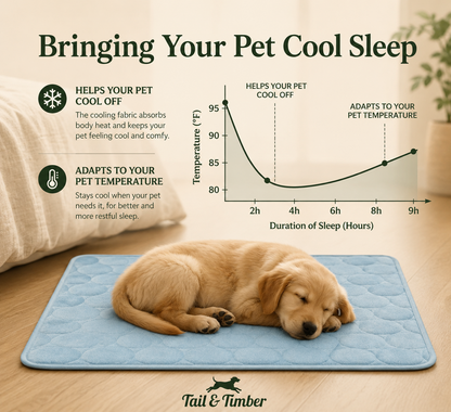 Cooling Pet Mat with Non-Slip Bottom