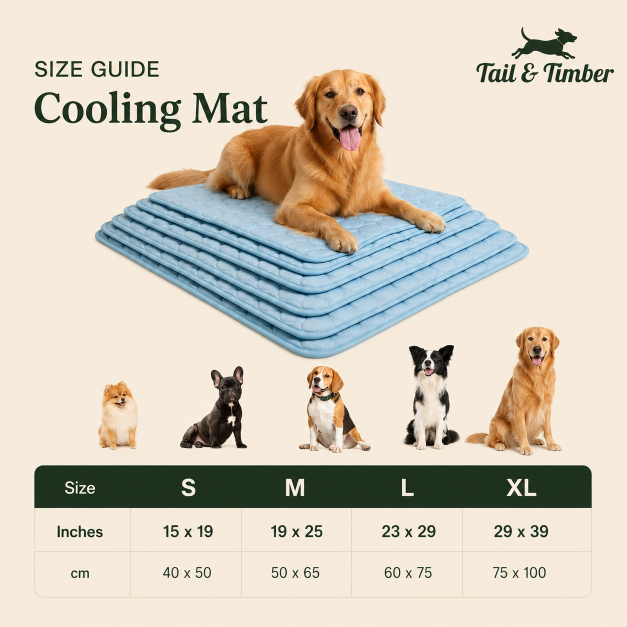 Cooling Pet Mat with Non-Slip Bottom