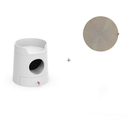 Tail & Timber Castle 2-in-1 Cat Litter Box with Scratch Mat