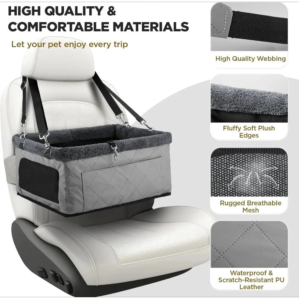 Elevated Travel Booster Dog Car Seat