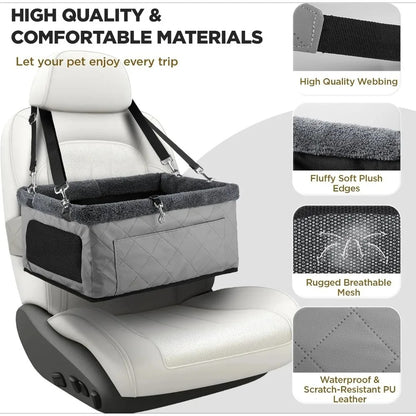 Elevated Travel Booster Dog Car Seat