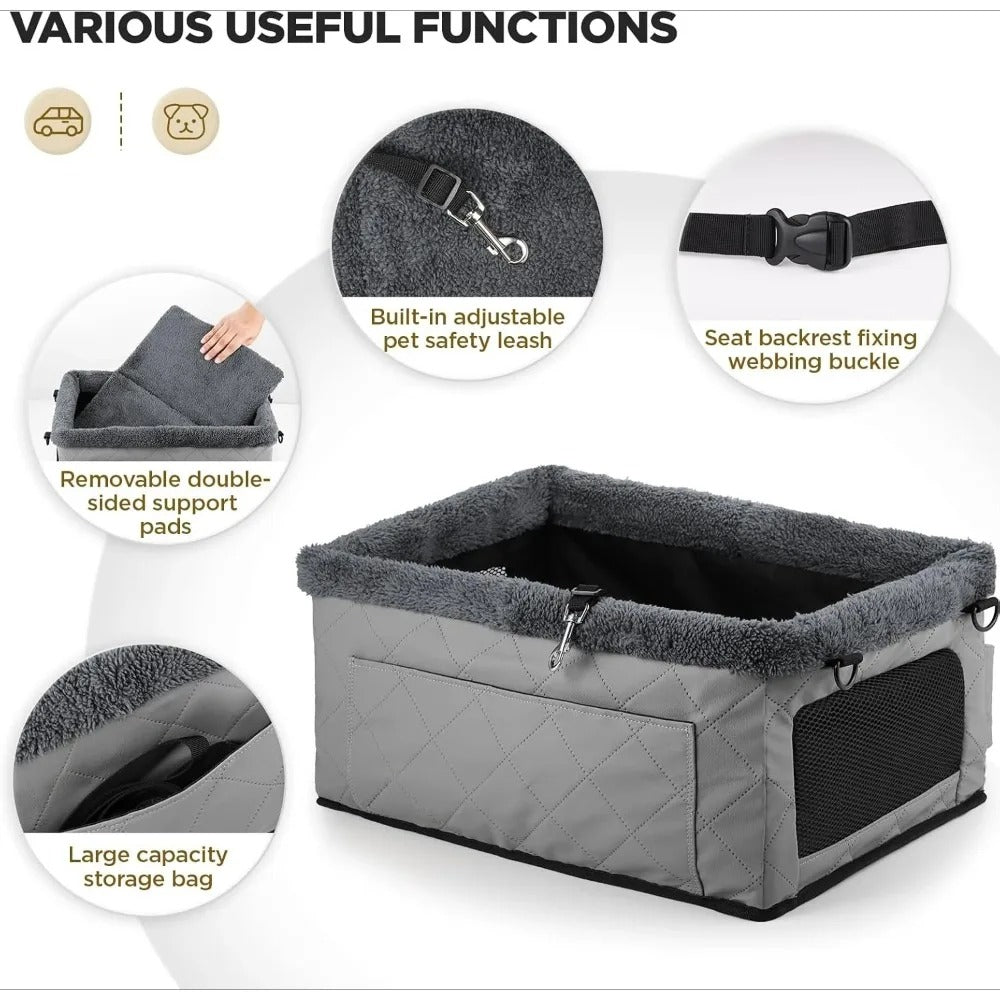 Elevated Travel Booster Dog Car Seat