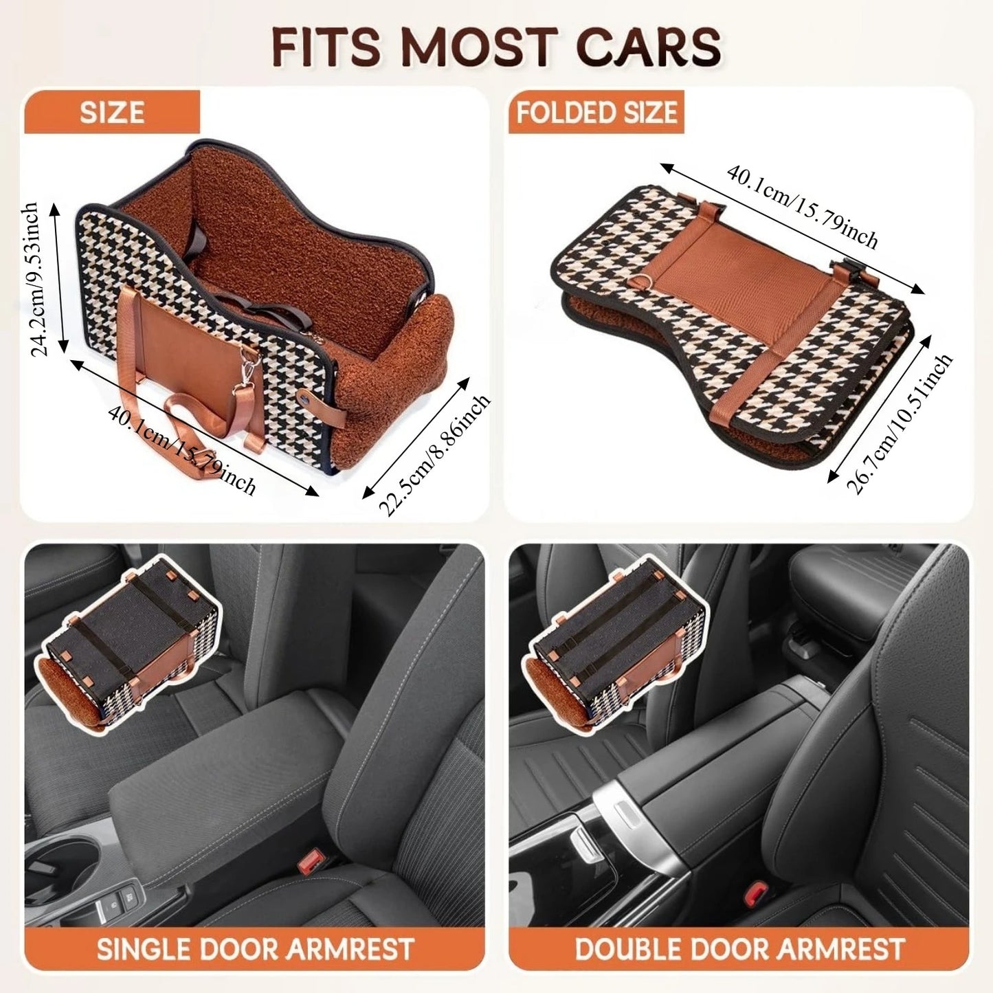 Center Console Pet Booster Car Seat