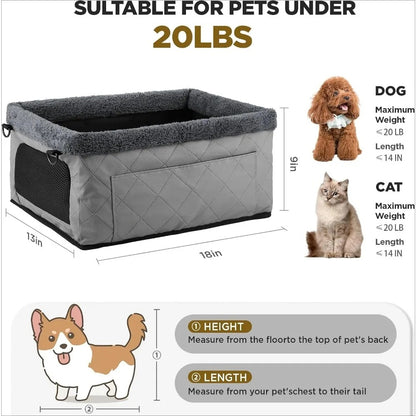 Elevated Travel Booster Dog Car Seat