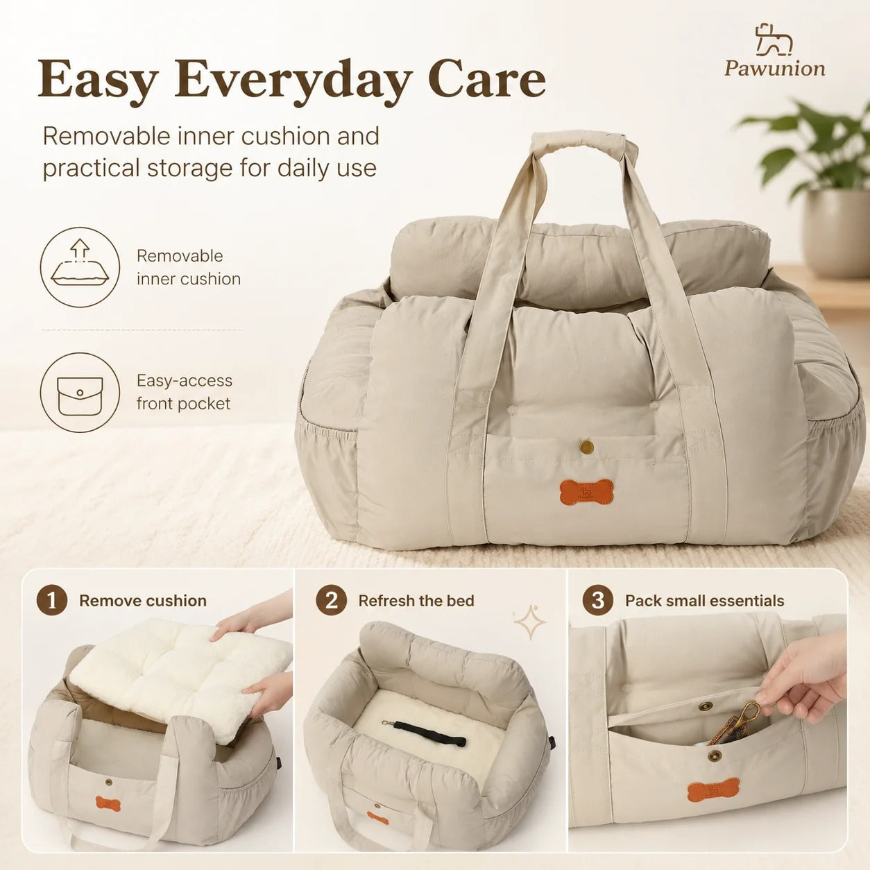 Cozy Plush Dog Booster Car Seat