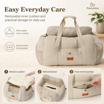 Cozy Plush Dog Booster Car Seat