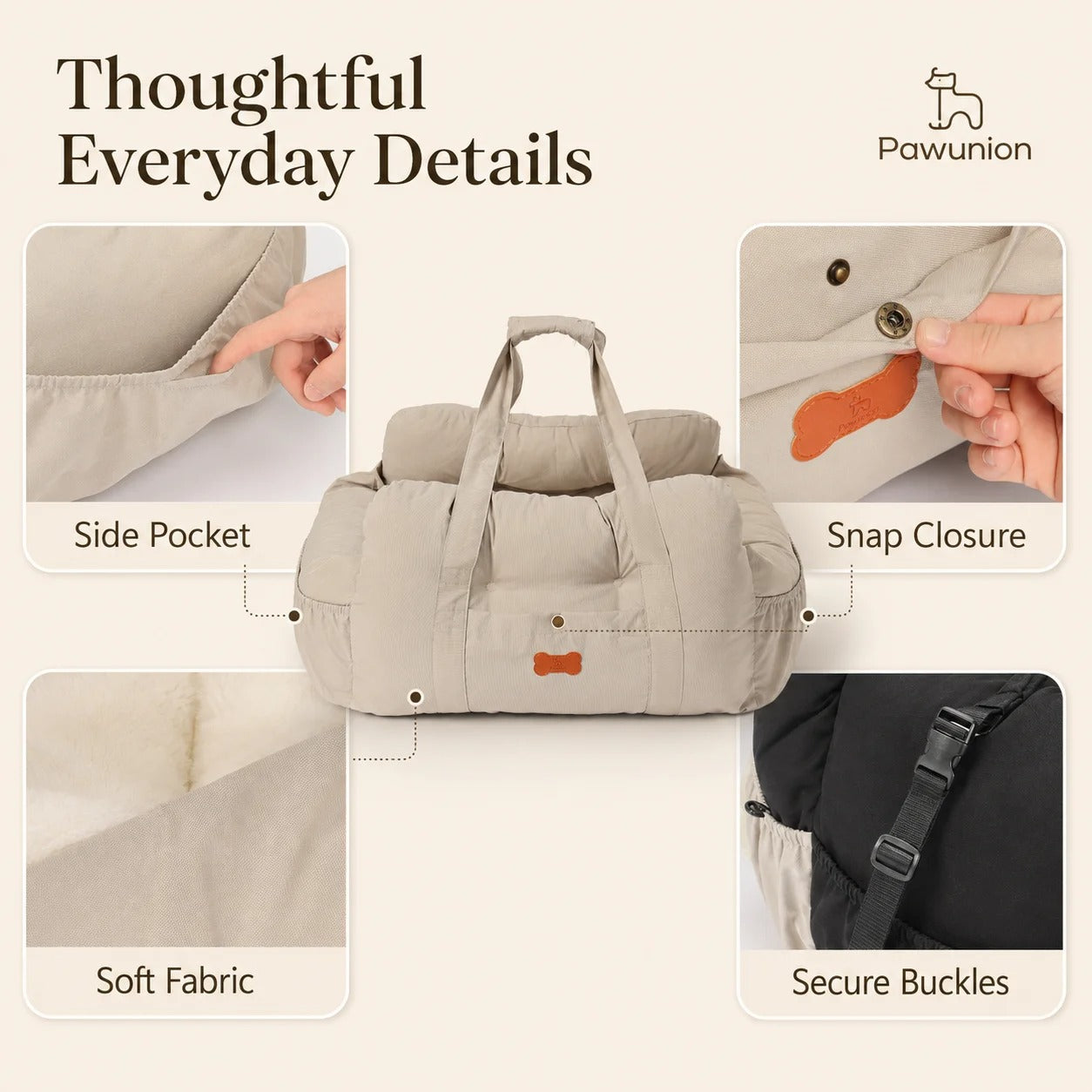 Cozy Plush Dog Booster Car Seat