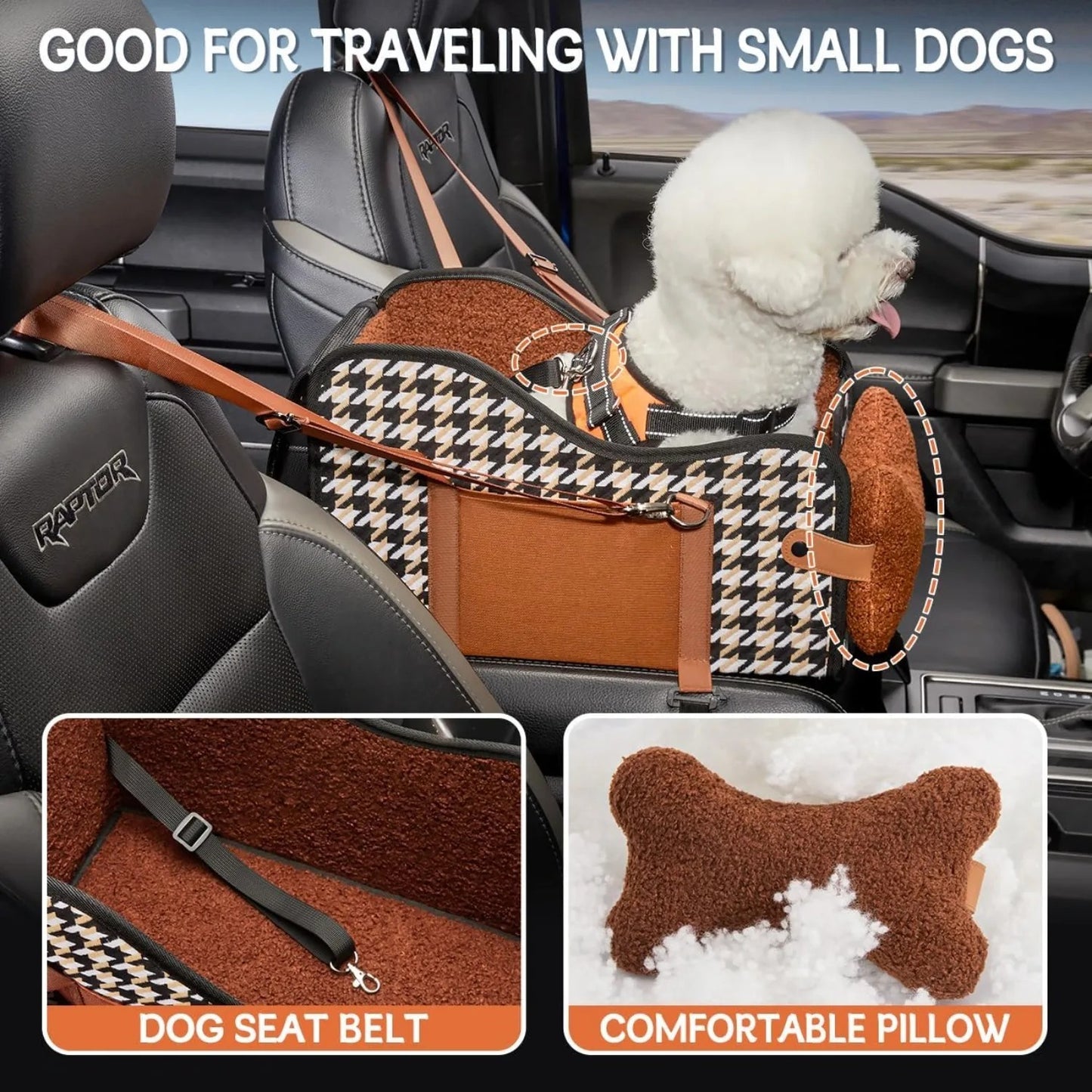 Center Console Pet Booster Car Seat