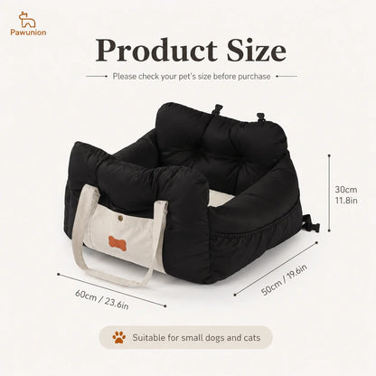 Cozy Plush Dog Booster Car Seat