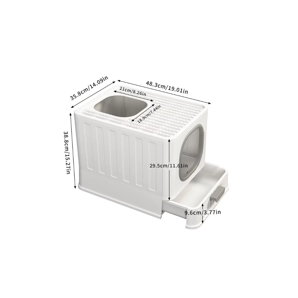 Tail & Timber™ Modern Top-Entry Enclosed Cat Litter Box