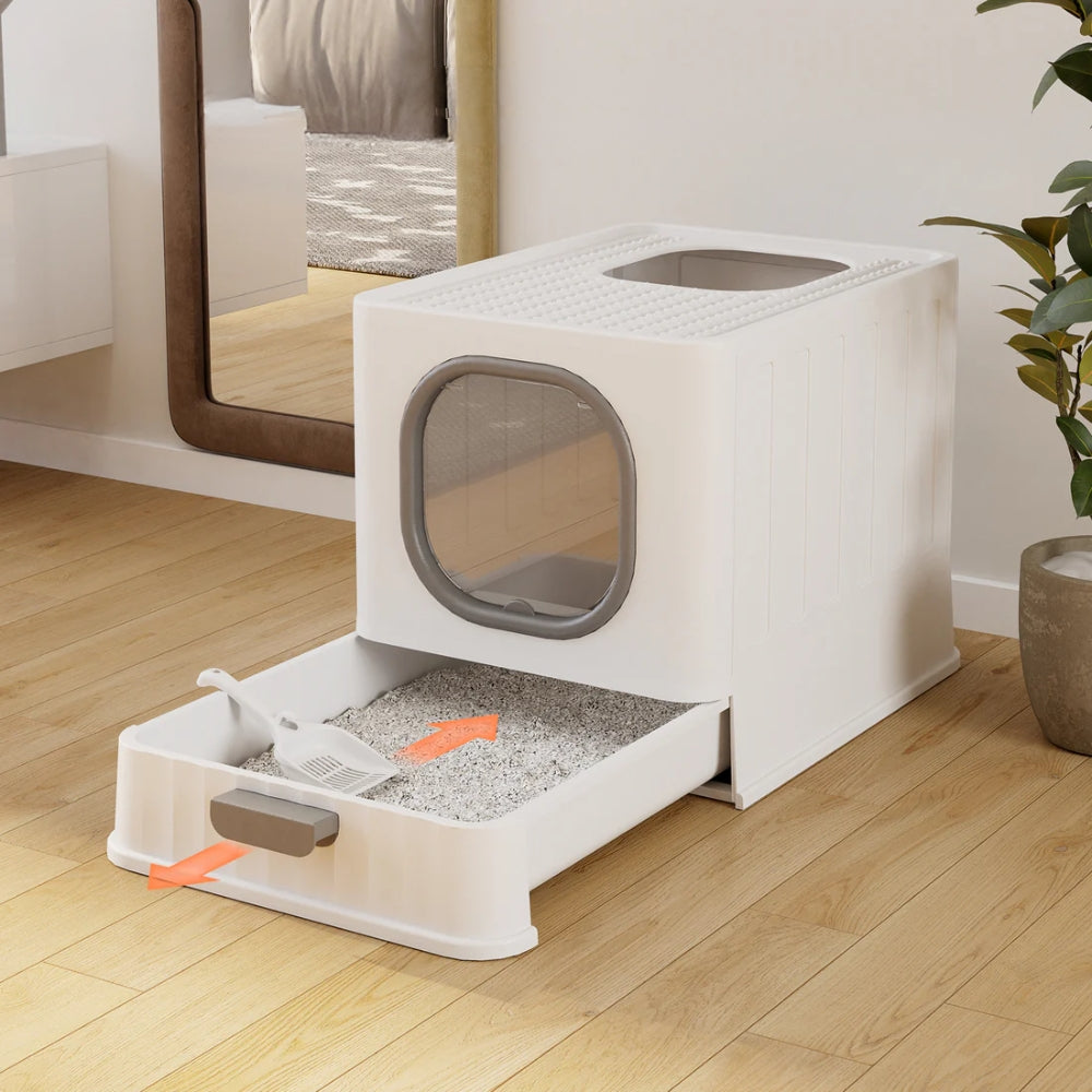 Tail & Timber™ Modern Top-Entry Enclosed Cat Litter Box