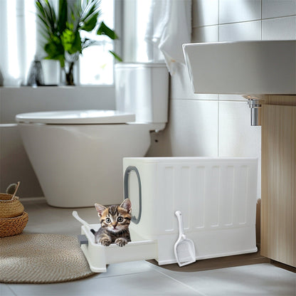 Tail & Timber™ Modern Top-Entry Enclosed Cat Litter Box