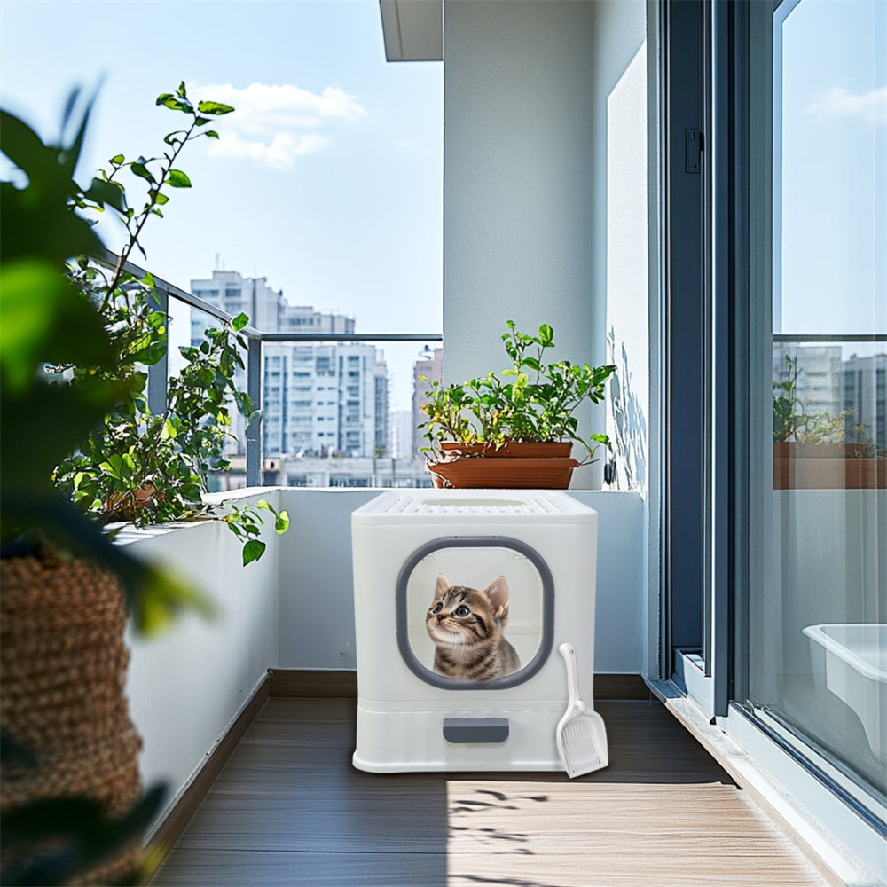 Tail & Timber™ Modern Top-Entry Enclosed Cat Litter Box