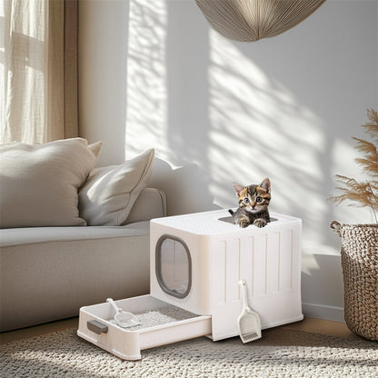 Tail & Timber™ Modern Top-Entry Enclosed Cat Litter Box