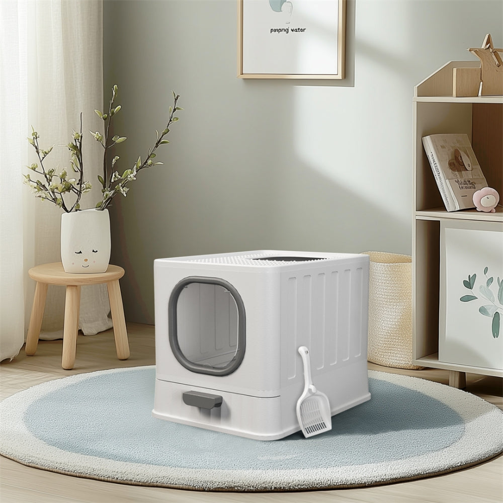 Tail & Timber™ Modern Top-Entry Enclosed Cat Litter Box