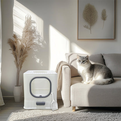 Tail & Timber™ Modern Top-Entry Enclosed Cat Litter Box