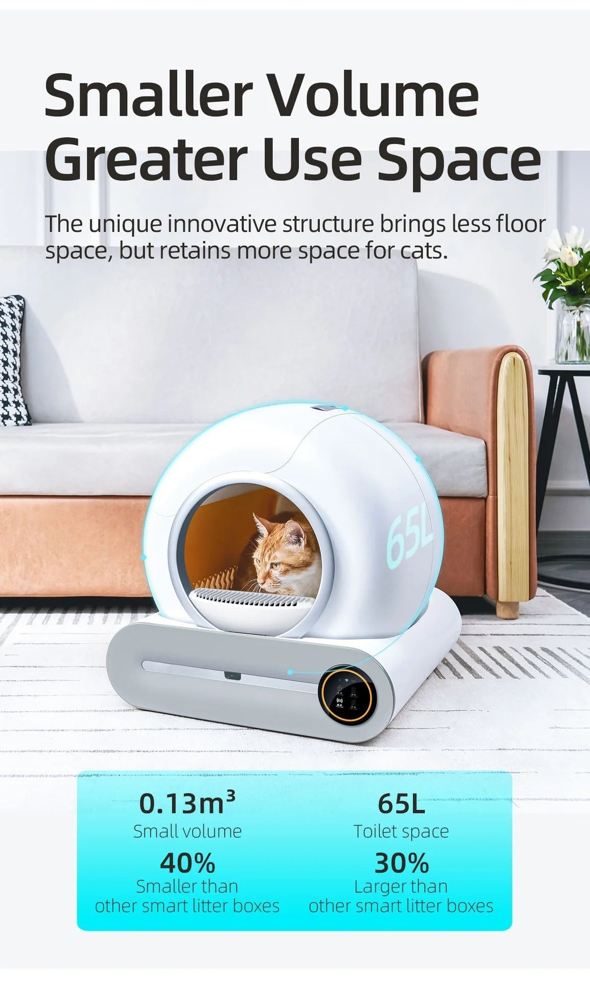 Tail & Timber™ Smart Self-Cleaning Cat Litter Box