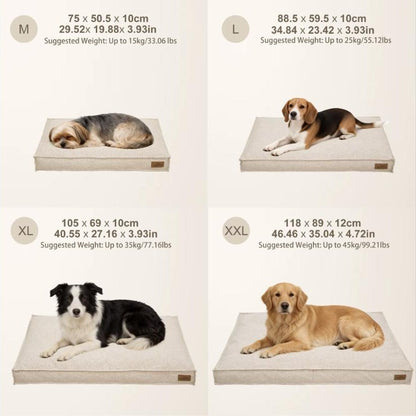 Dog bed size guide in Beige - M to XXL